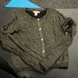 Black with gold glitter cardigan